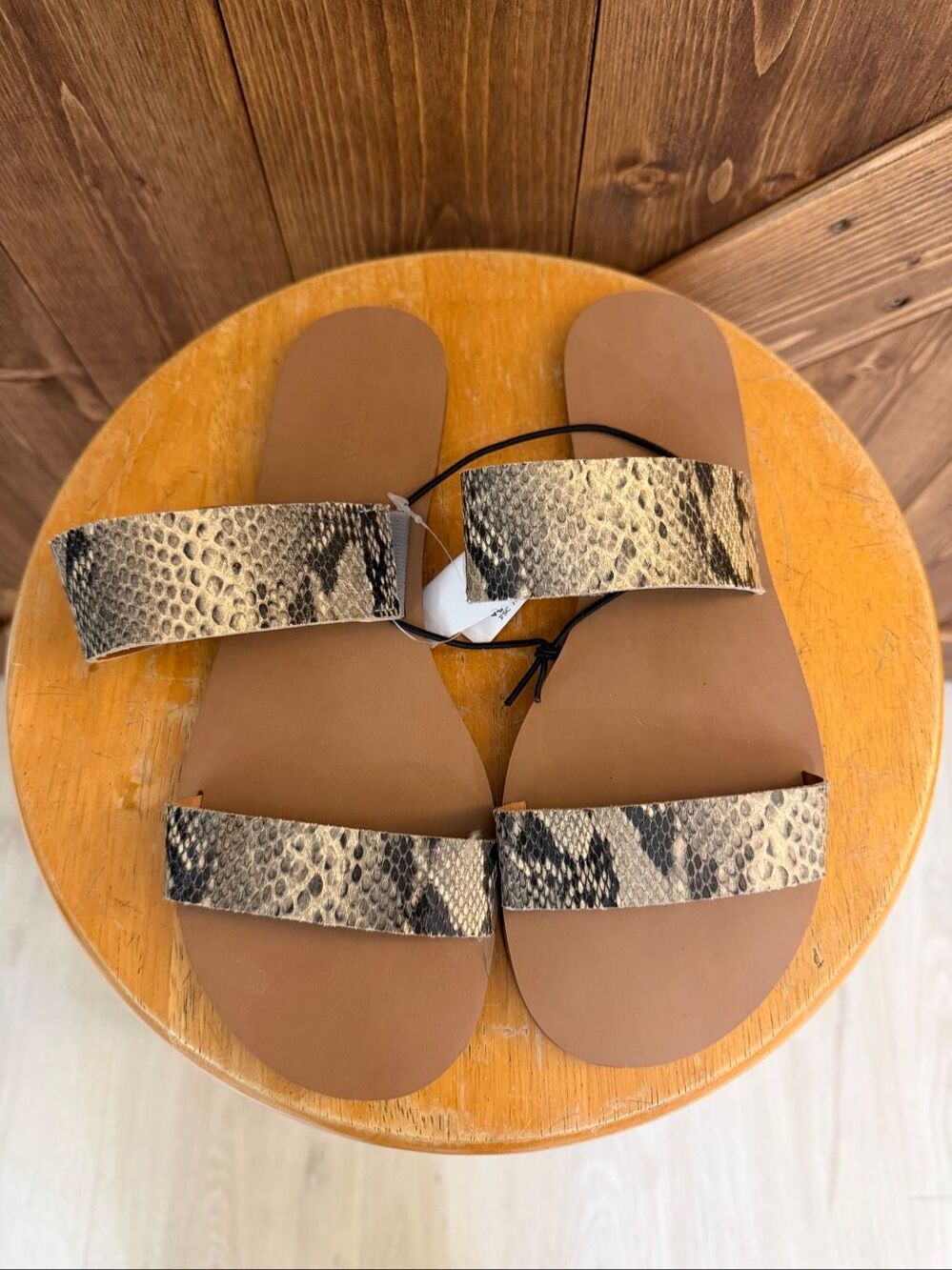 J.Crew Women’s Snake Print Flat Sandals Size 7 New